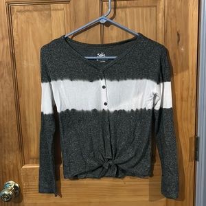 Justice grey and white sweater